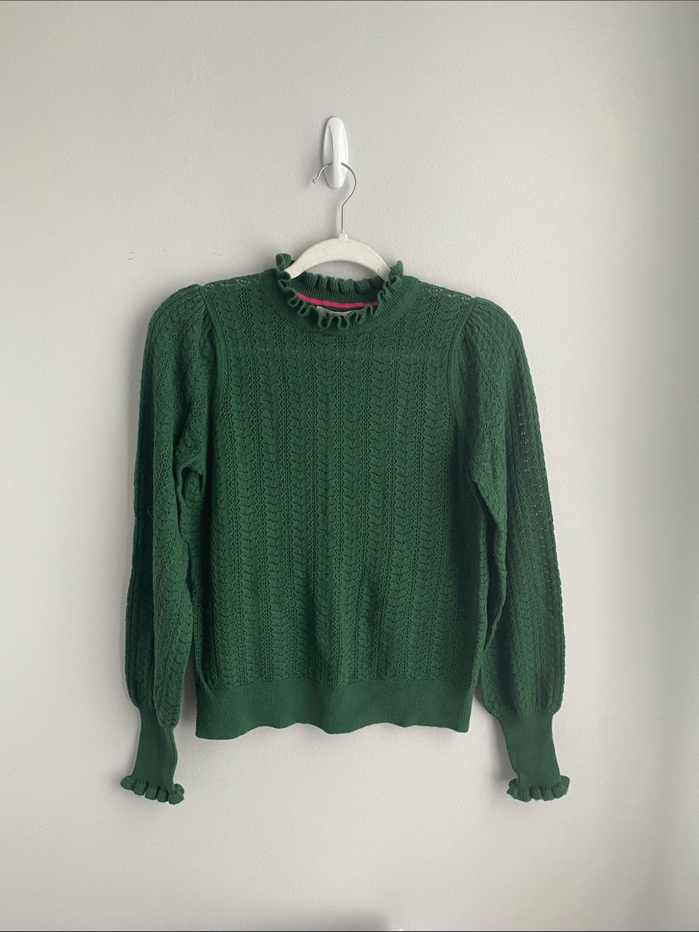 Boden Pointelle Ruffle Sweater - Picture 5 of 12